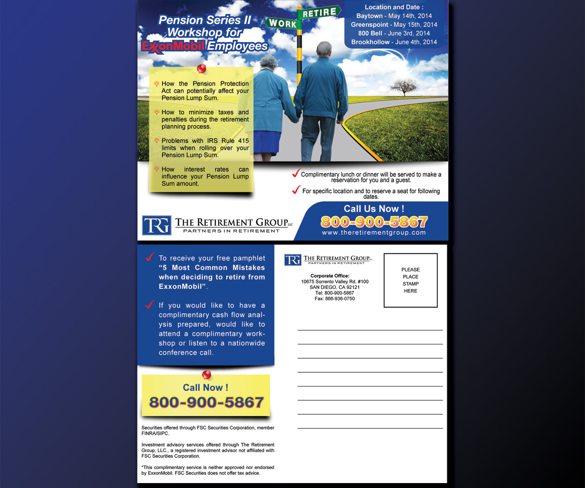 Postcard Design by Parmitu for The Retirement Group | Design #3696949