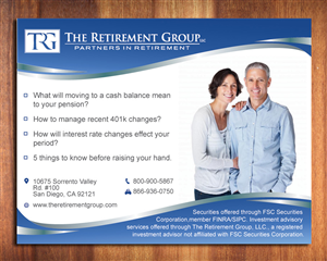 Postkarten-Design von Sbss für The Retirement Group | Design: #3700231