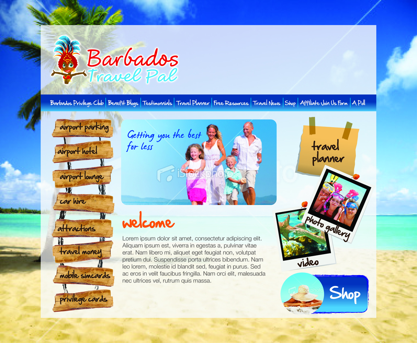 Diseño Web por logoclinic para Barbados Holiday Lettings | Diseño #104019