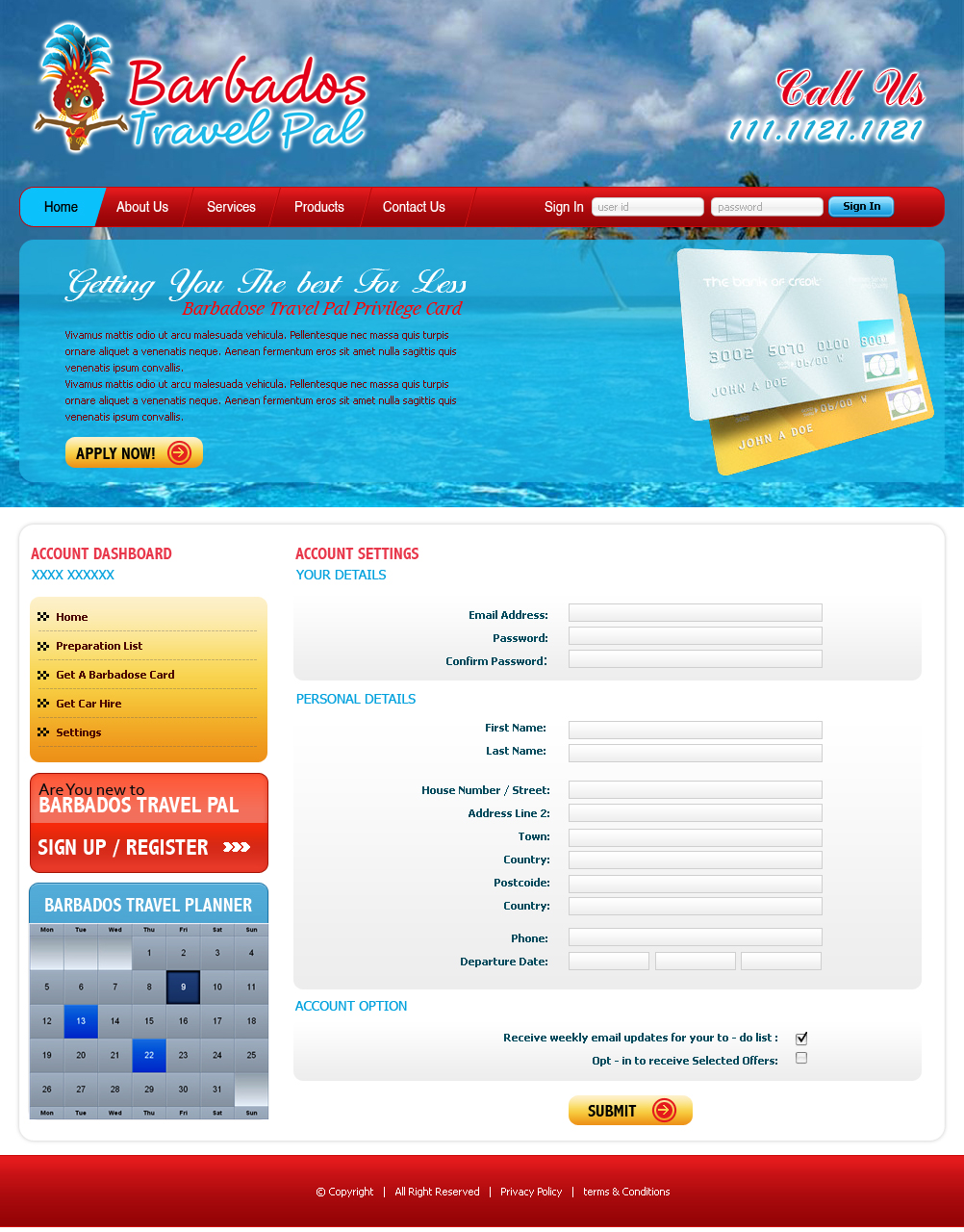 Web Design by Expert Designer for Barbados Holiday Lettings | Design #102039