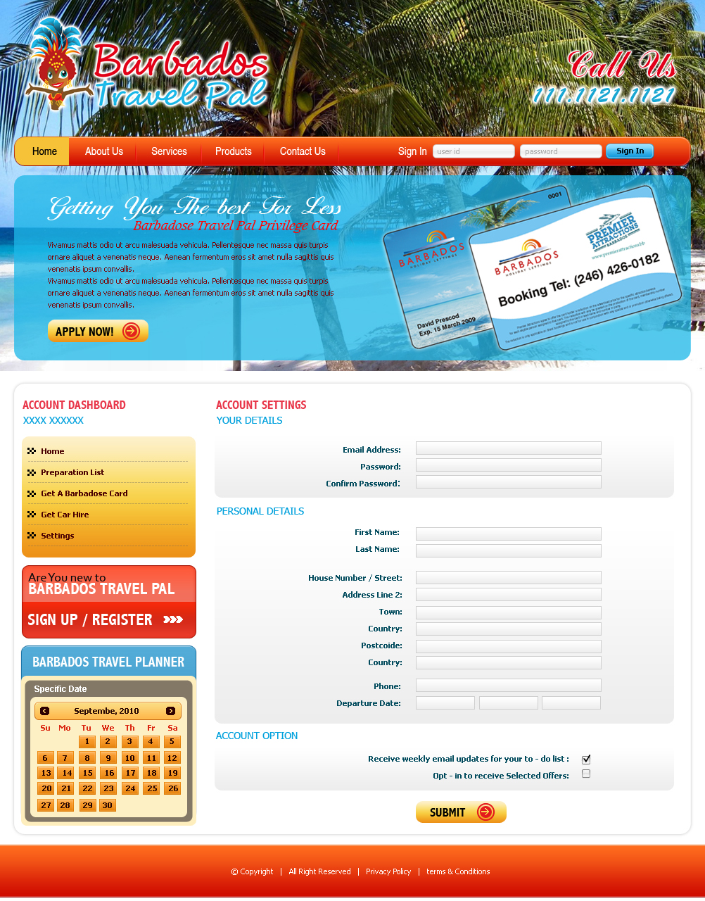 Web Design by Expert Designer for Barbados Holiday Lettings | Design #102145