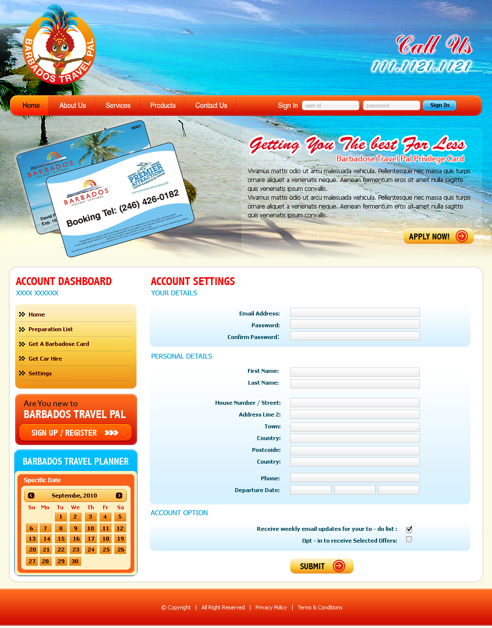 Web Design by Expert Designer for Barbados Holiday Lettings | Design #103976