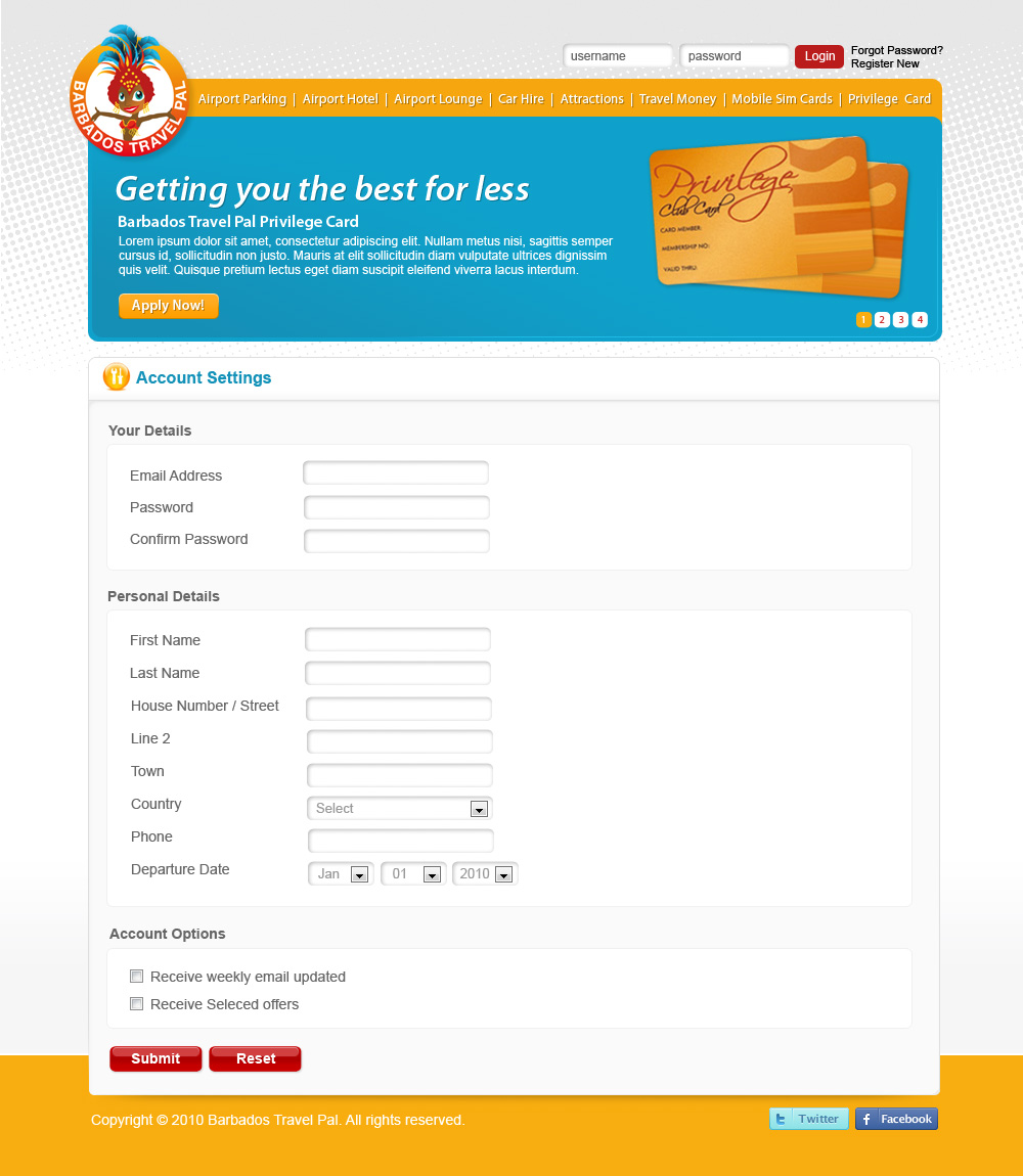 Diseño Web por Sky Ram para Barbados Holiday Lettings | Diseño #101595