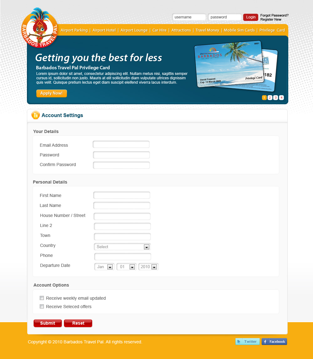 Diseño Web por Sky Ram para Barbados Holiday Lettings | Diseño #101832