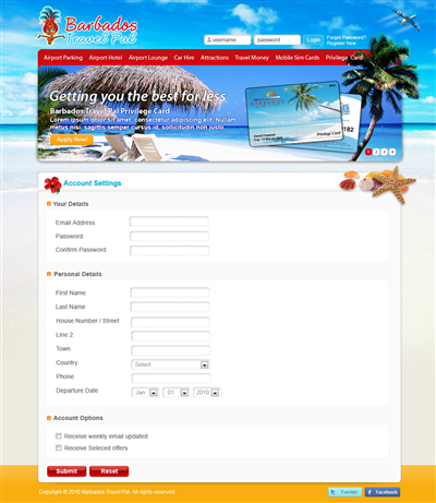 Diseño Web por Sky Ram para Barbados Holiday Lettings | Diseño #102343