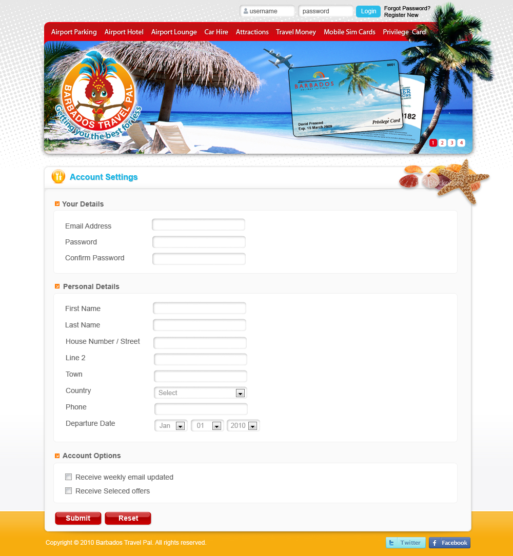 Web Design by Sky Ram for Barbados Holiday Lettings | Design #102597