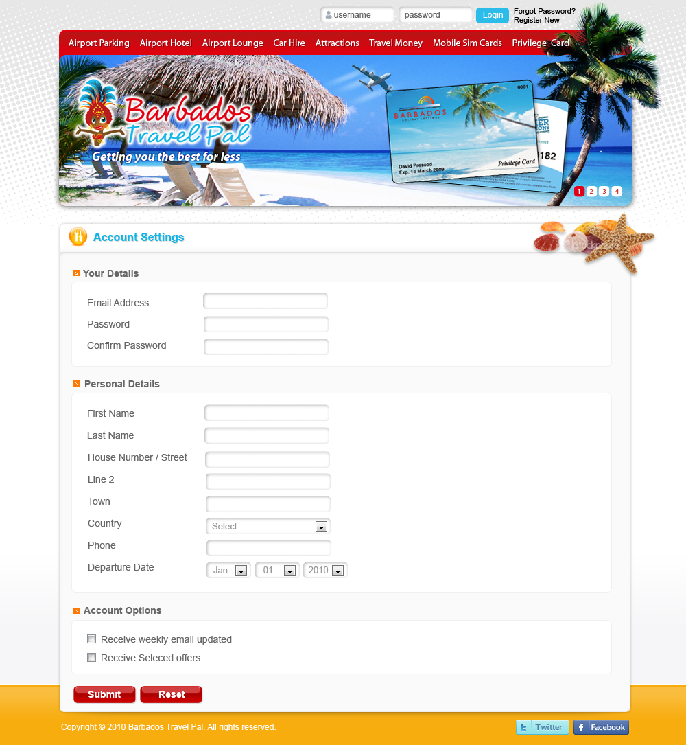 Diseño Web por Sky Ram para Barbados Holiday Lettings | Diseño #102599