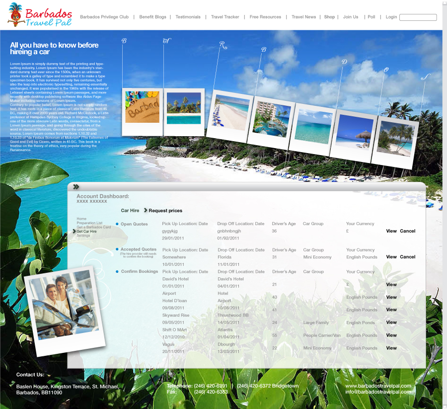 Diseño Web por MDS - bonusplusdesign.com para Barbados Holiday Lettings | Diseño #102078
