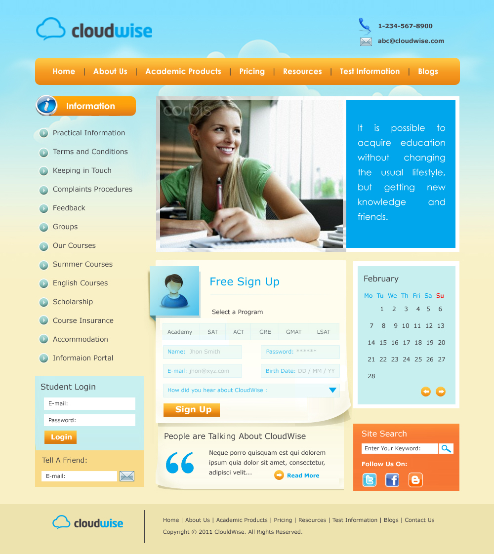 Web Design by Shilpa for CloudWise | Design #207483
