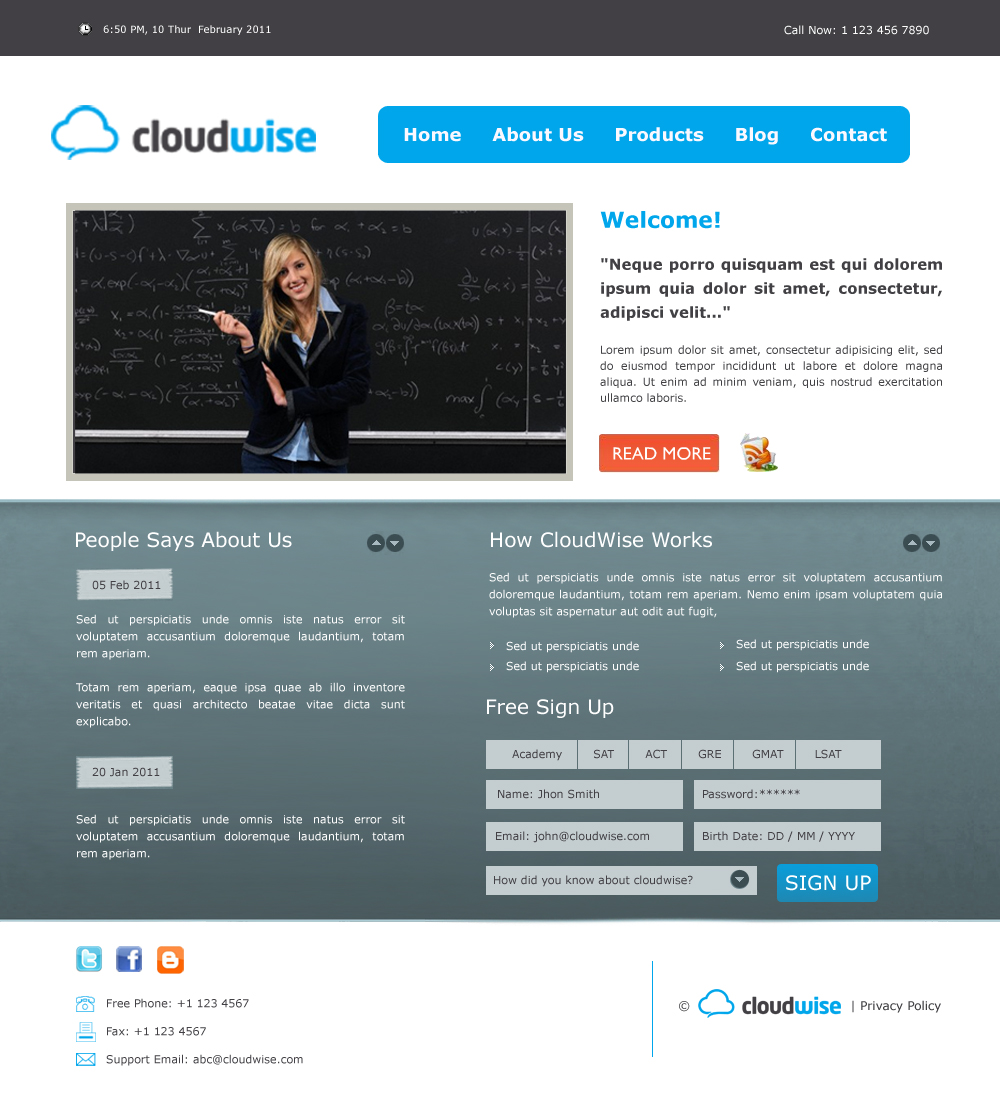 Web Design by Shilpa for CloudWise | Design #207578