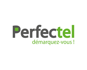 Perfectel and under it the slogan Démarquez-vous !  | Design de Logo par briliana