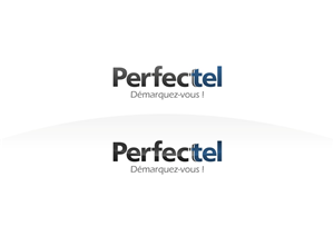 Perfectel and under it the slogan Démarquez-vous !  | Logo Design by toothless99