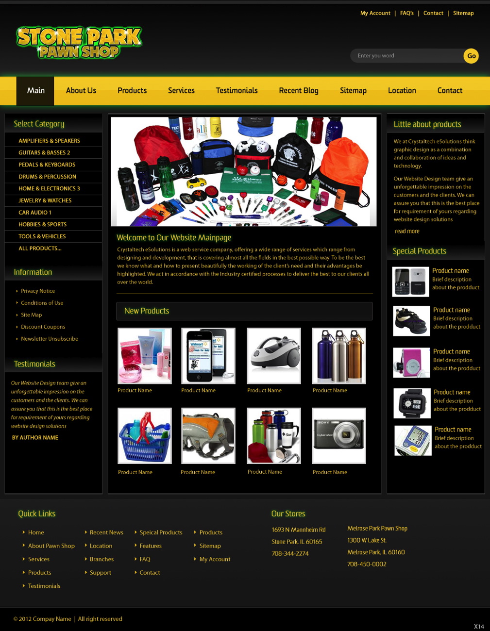 Diseño Web por pb para gStickStore.com | Diseño #924922