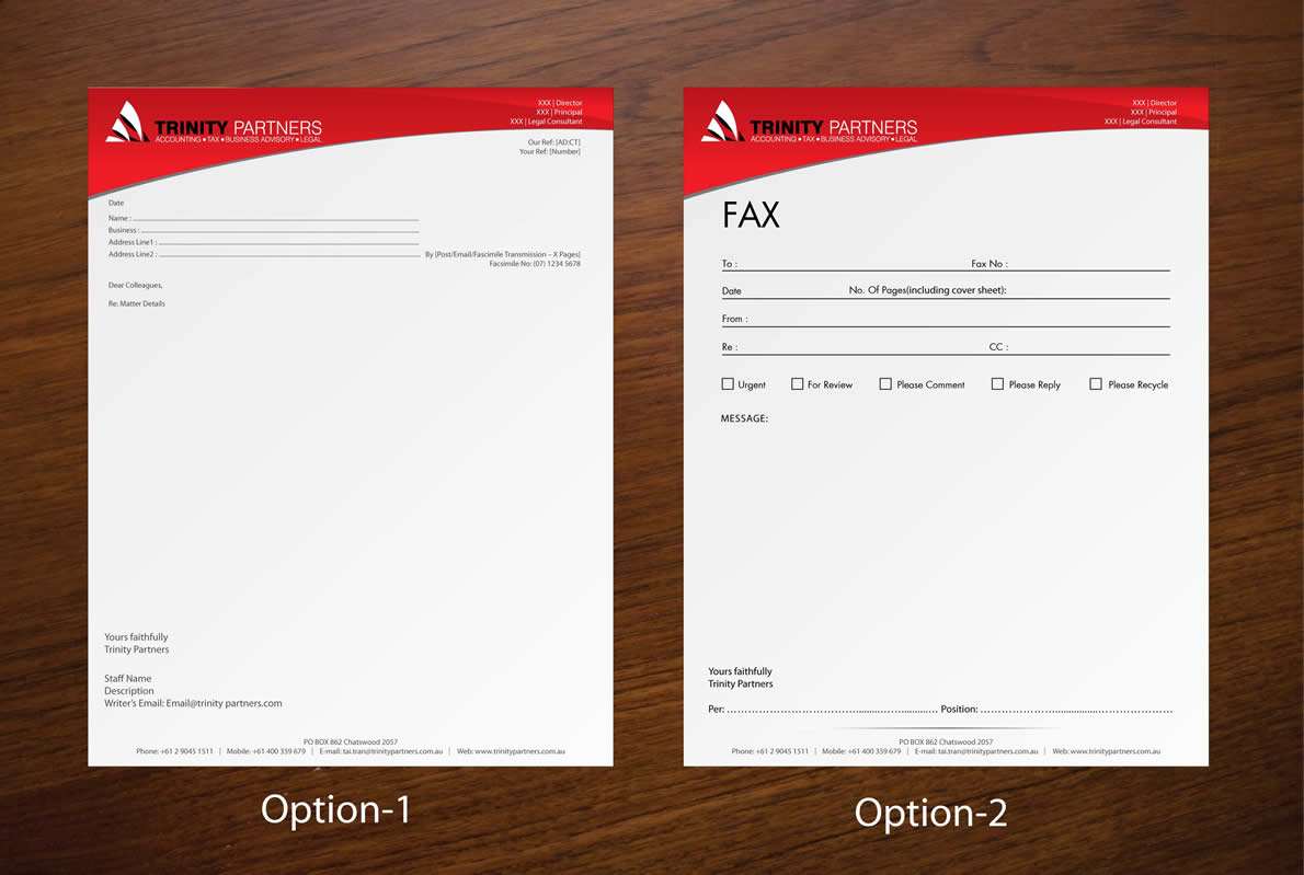 Stationery Design by Sbss for Trinity Partners Lawyers | Design #924592