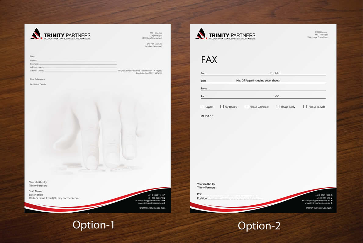 Stationery Design by Sbss for Trinity Partners Lawyers | Design #924599