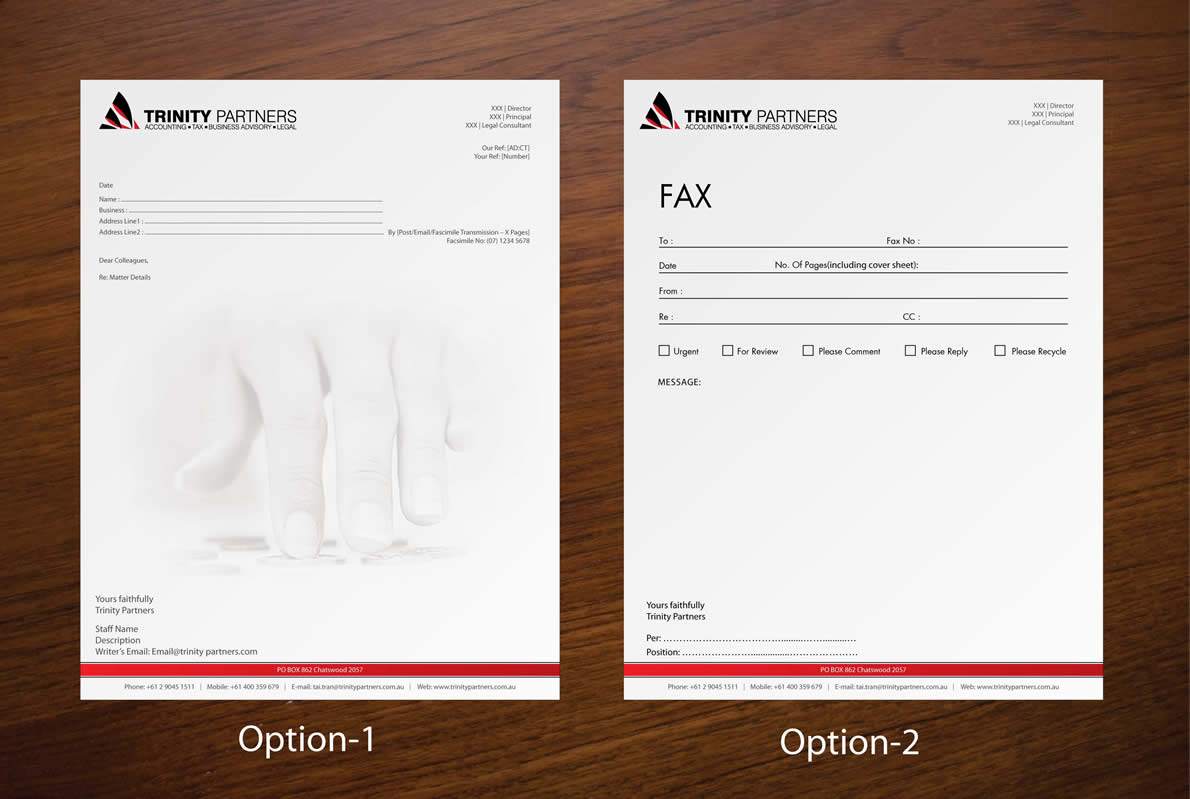 Stationery Design by Sbss for Trinity Partners Lawyers | Design #924600