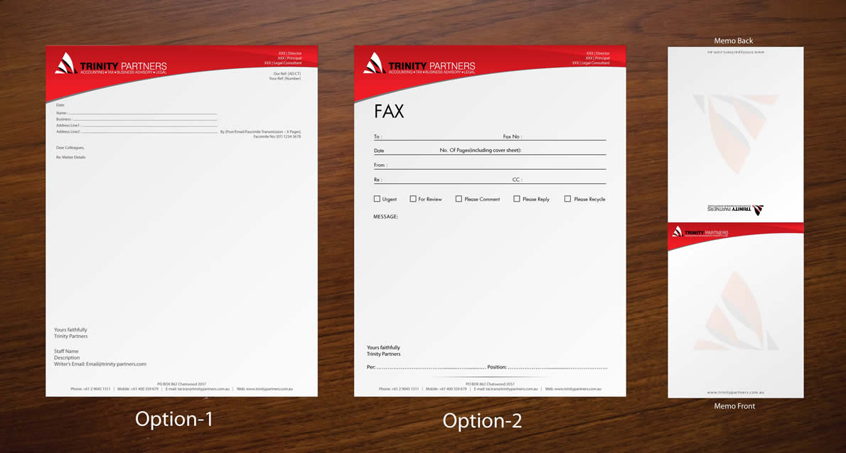 Stationery Design by Sbss for Trinity Partners Lawyers | Design #924729