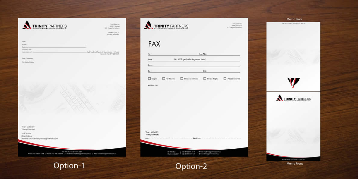 Stationery Design by Sbss for Trinity Partners Lawyers | Design #924736