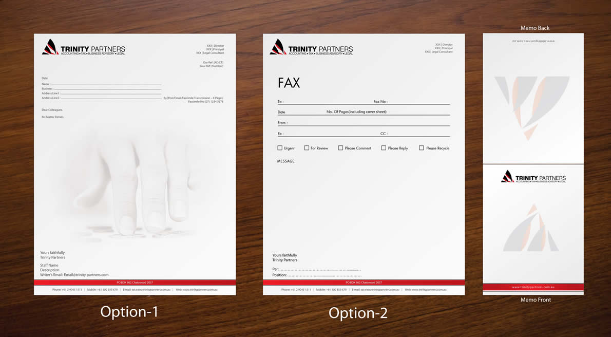 Stationery Design by Sbss for Trinity Partners Lawyers | Design #924740