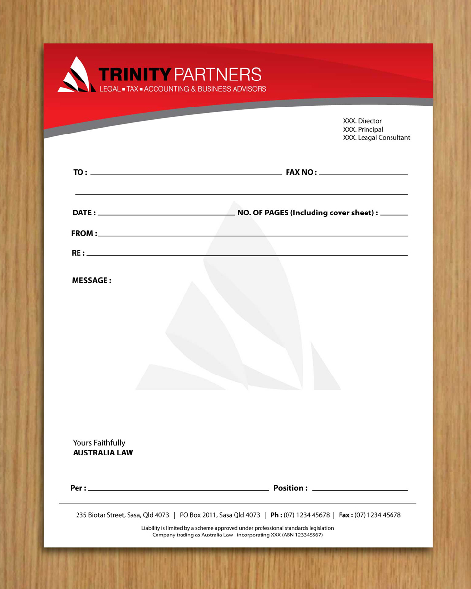 Stationery Design by Sbss for Trinity Partners Lawyers | Design #924952