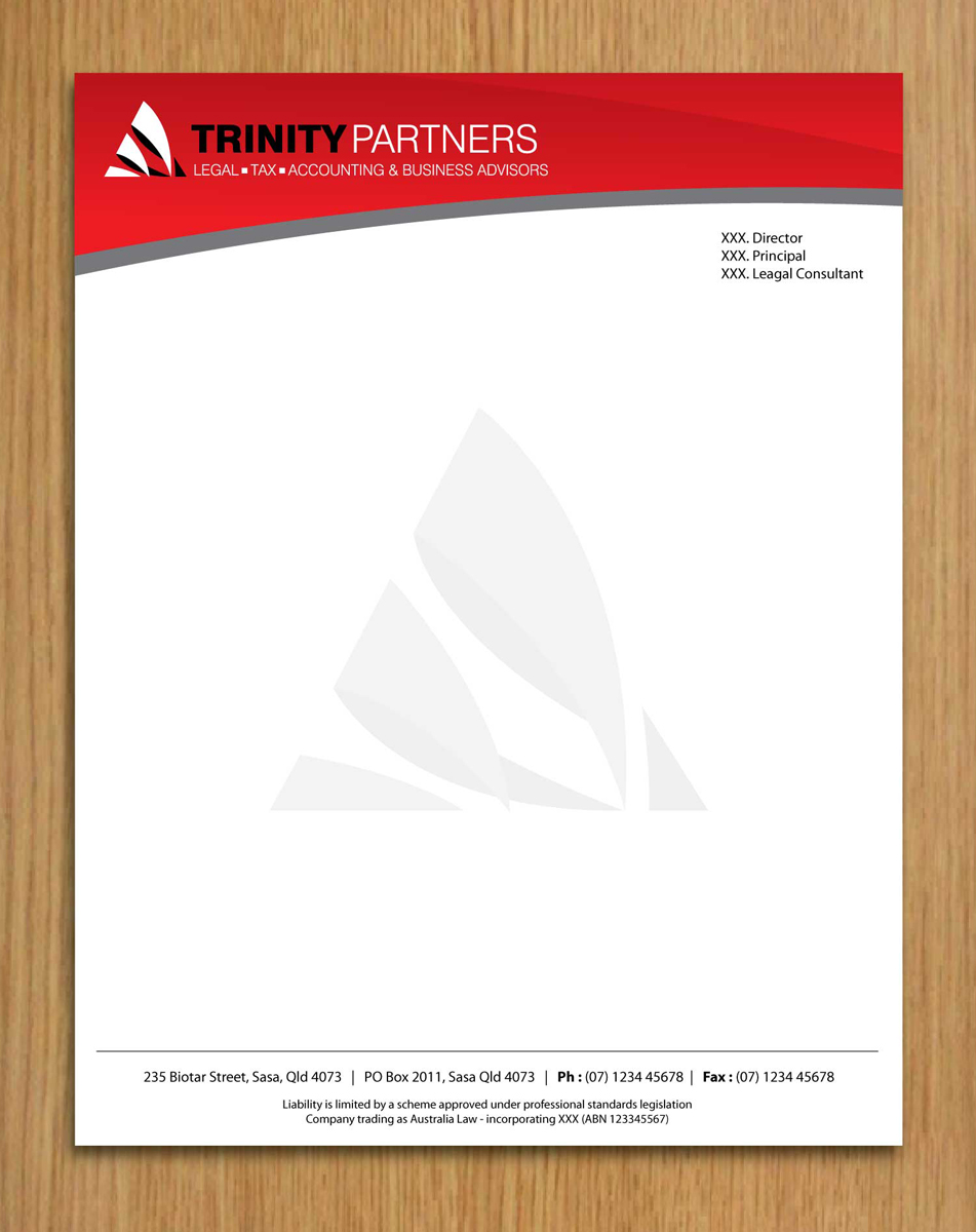 Stationery Design by Sbss for Trinity Partners Lawyers | Design #924954
