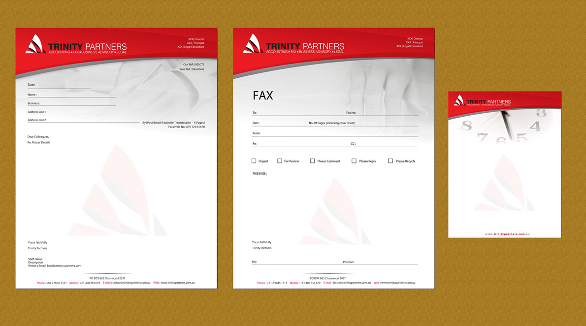 Stationery Design by Sbss for Trinity Partners Lawyers | Design #924961