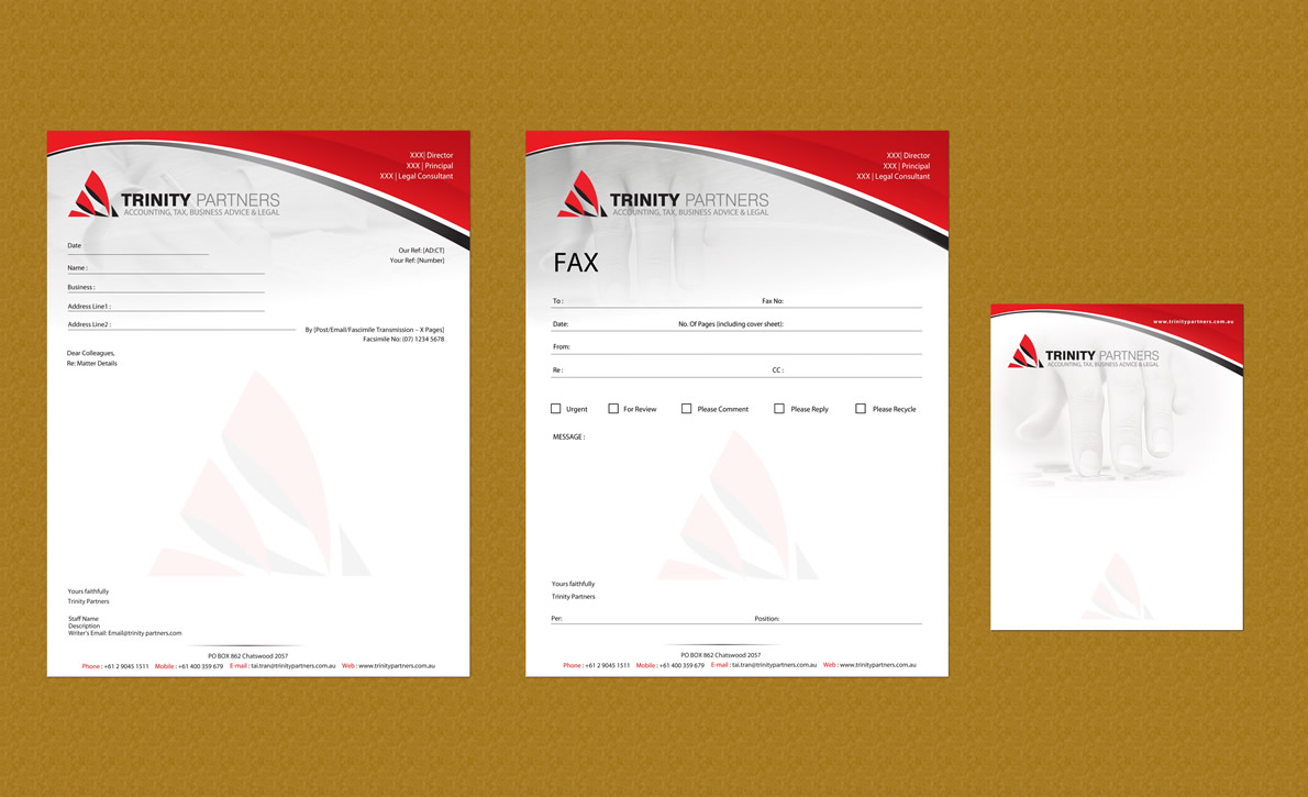 Stationery Design by Sbss for Trinity Partners Lawyers | Design #924962