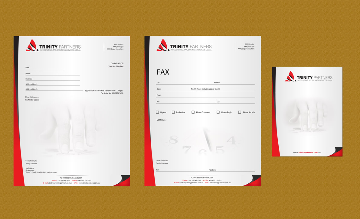 Stationery Design by Sbss for Trinity Partners Lawyers | Design #924965