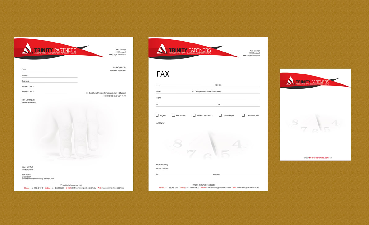 Stationery Design by Sbss for Trinity Partners Lawyers | Design #924966