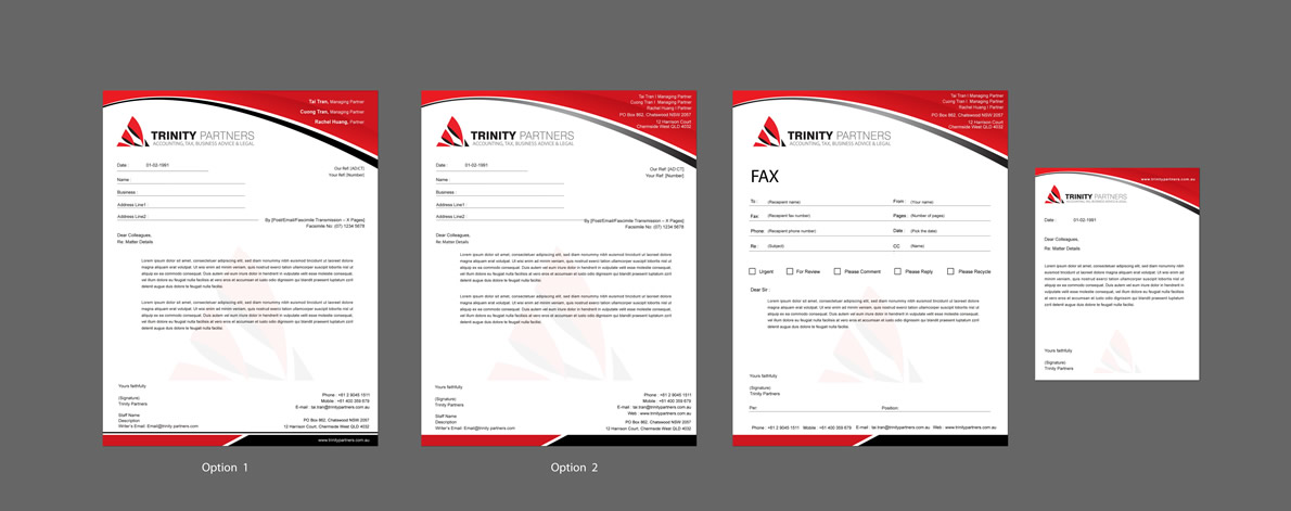 Stationery Design by Sbss for Trinity Partners Lawyers | Design #942986