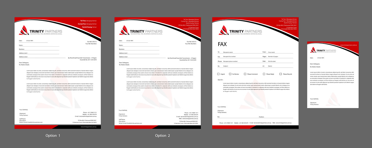Stationery Design by Sbss for Trinity Partners Lawyers | Design #942987
