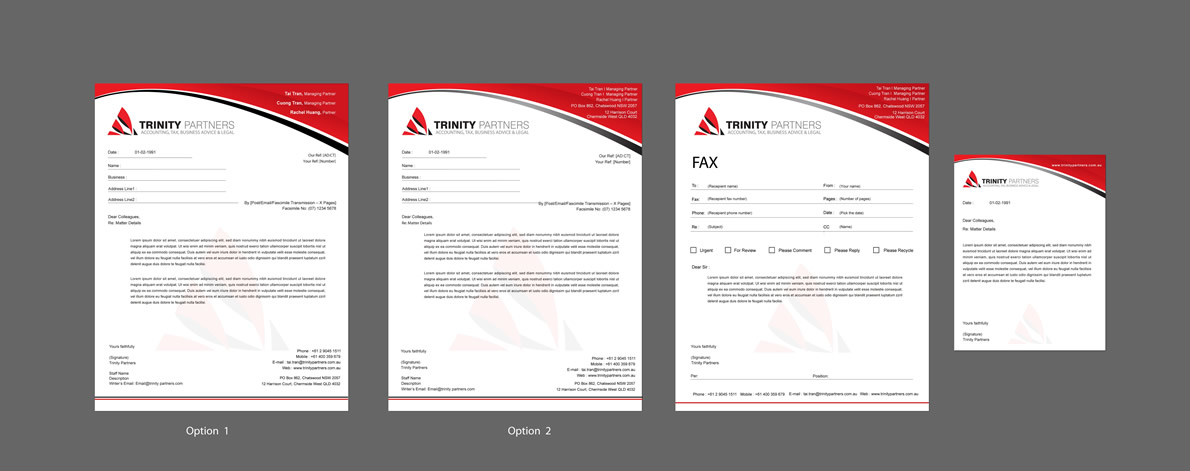 Stationery Design by Sbss for Trinity Partners Lawyers | Design #942989