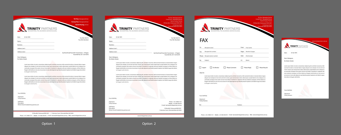 Stationery Design by Sbss for Trinity Partners Lawyers | Design #942992