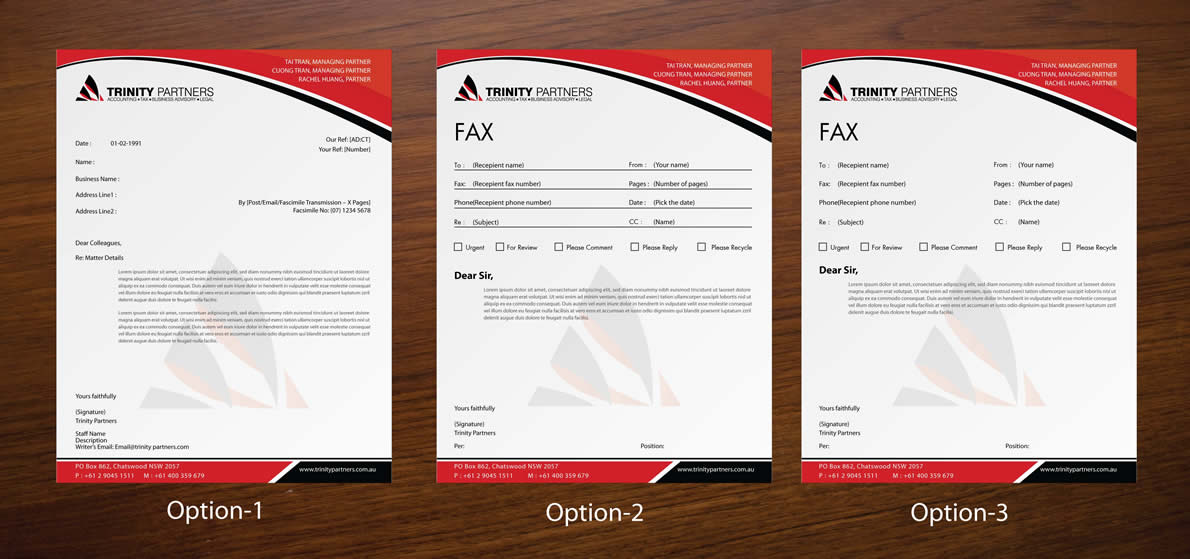 Stationery Design by Sbss for Trinity Partners Lawyers | Design #953173