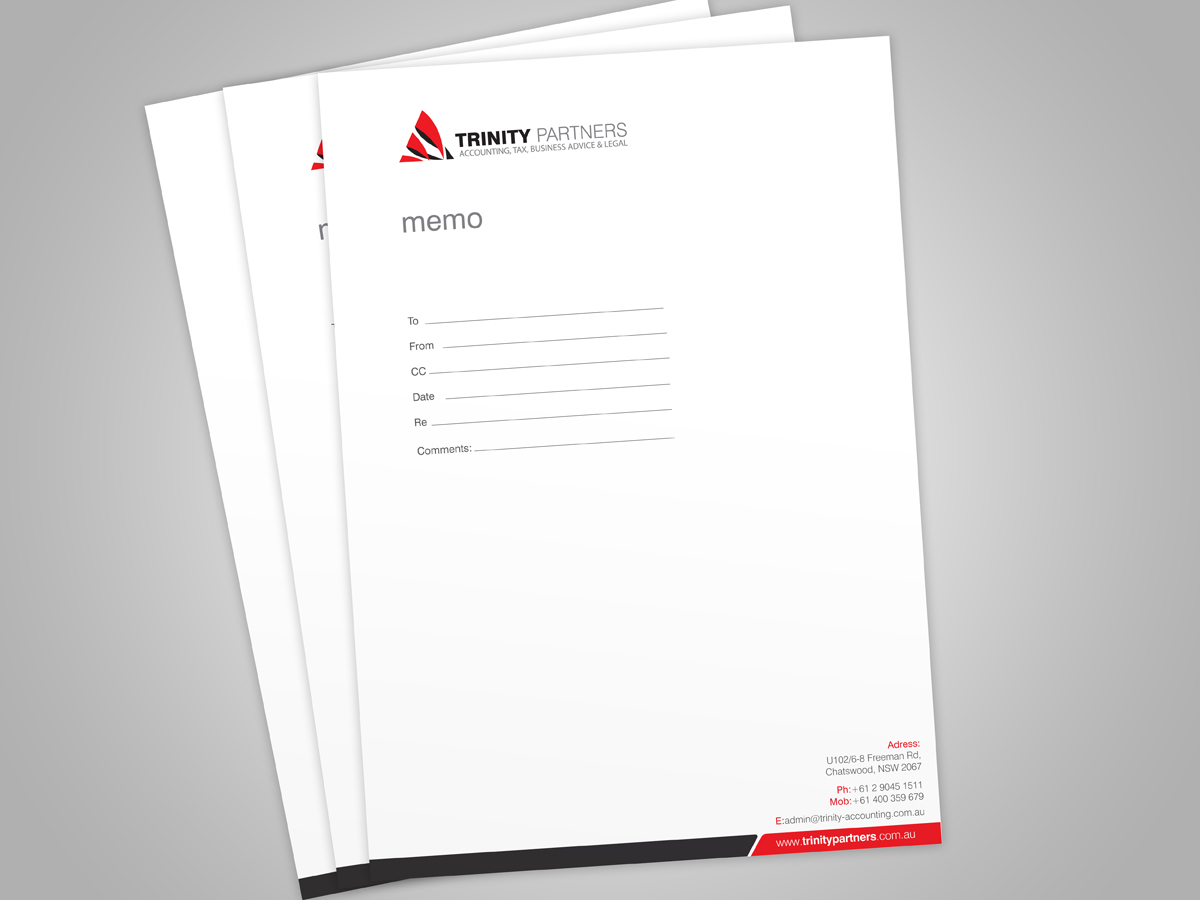 Stationery Design by Viktorijan for Trinity Partners Lawyers | Design #929357