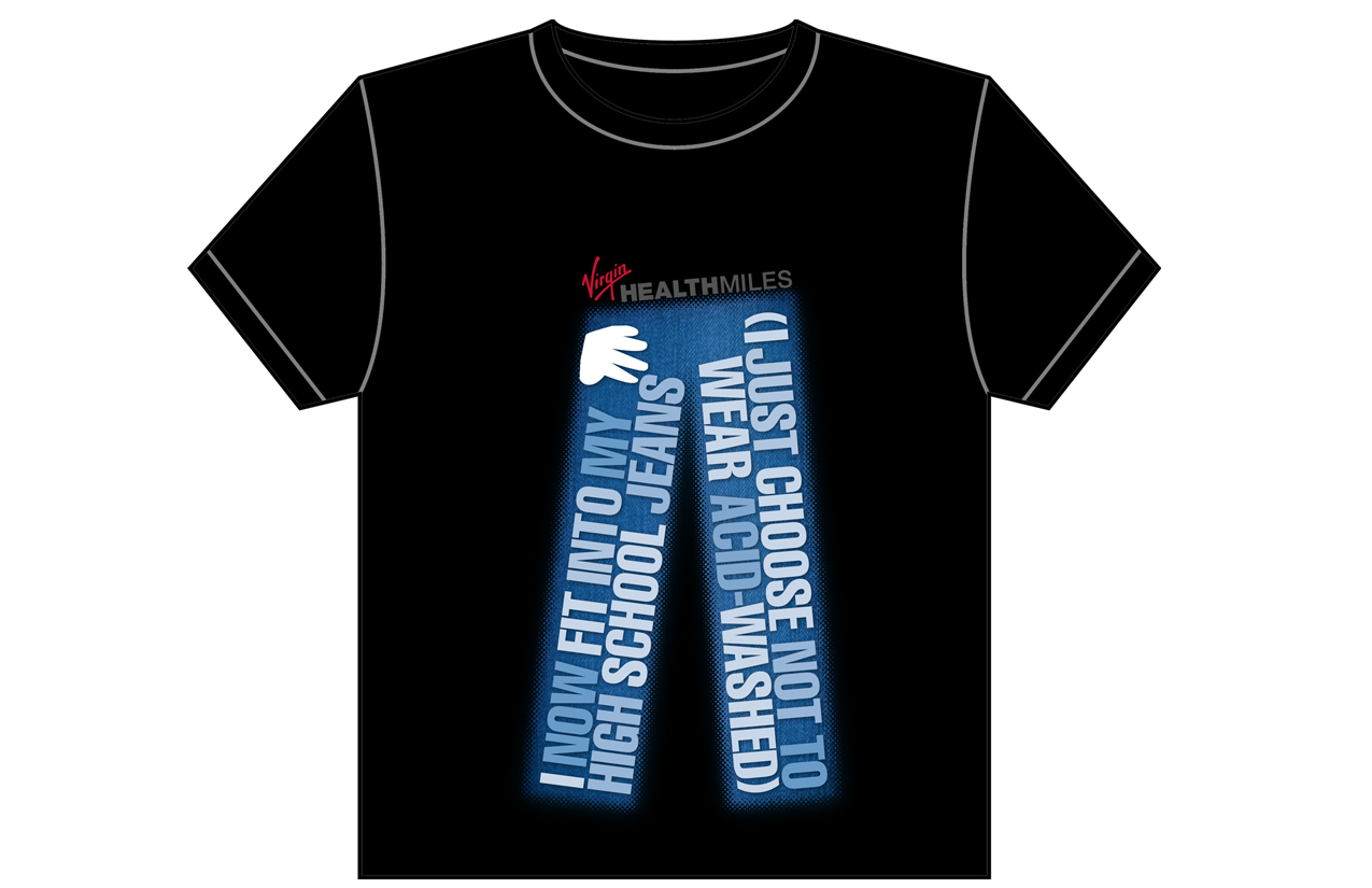 T-shirt Design by Peter Nam for Virgin HealthMiles | Design #1078452