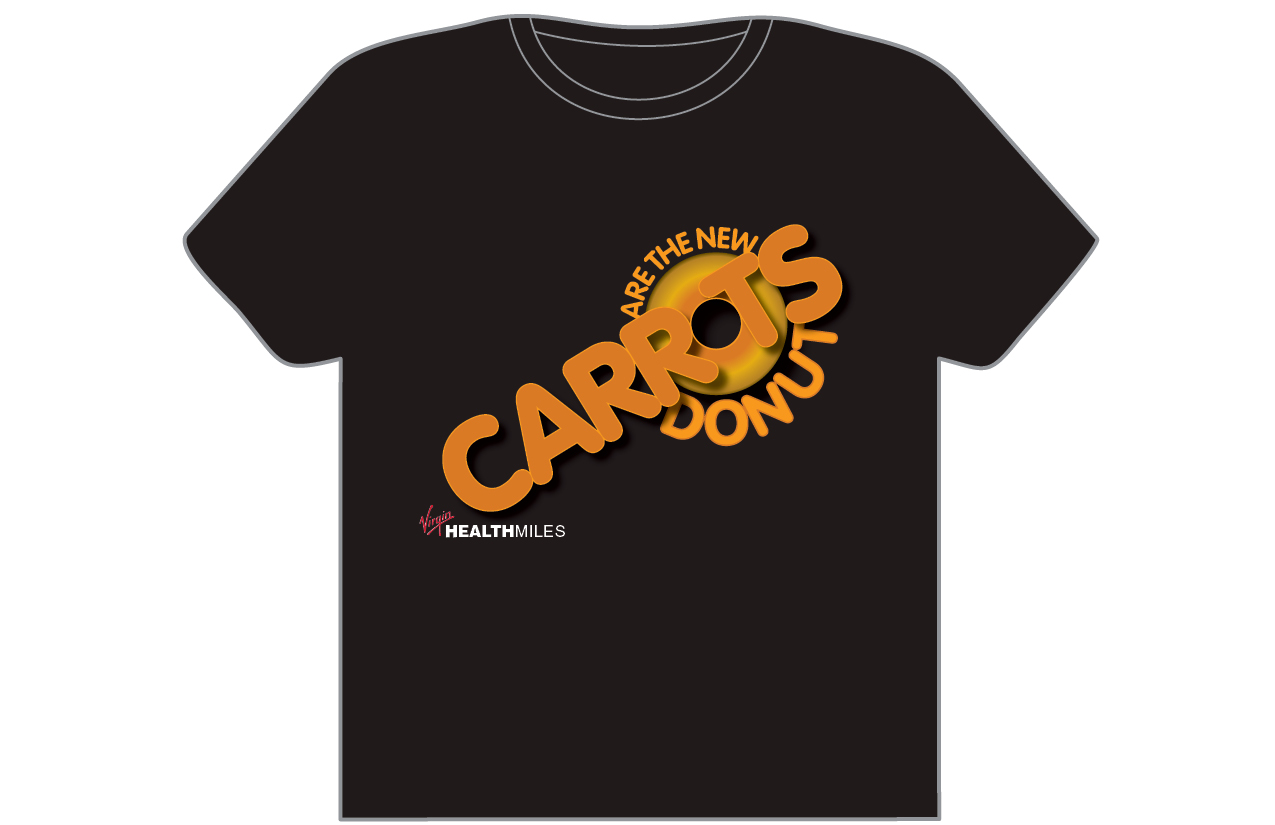 T-shirt Design by Peter Nam for Virgin HealthMiles | Design #1078487