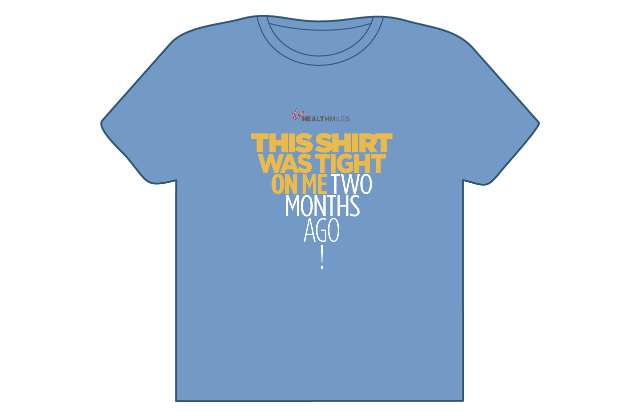 T-shirt Design by Peter Nam for Virgin HealthMiles | Design #1081260