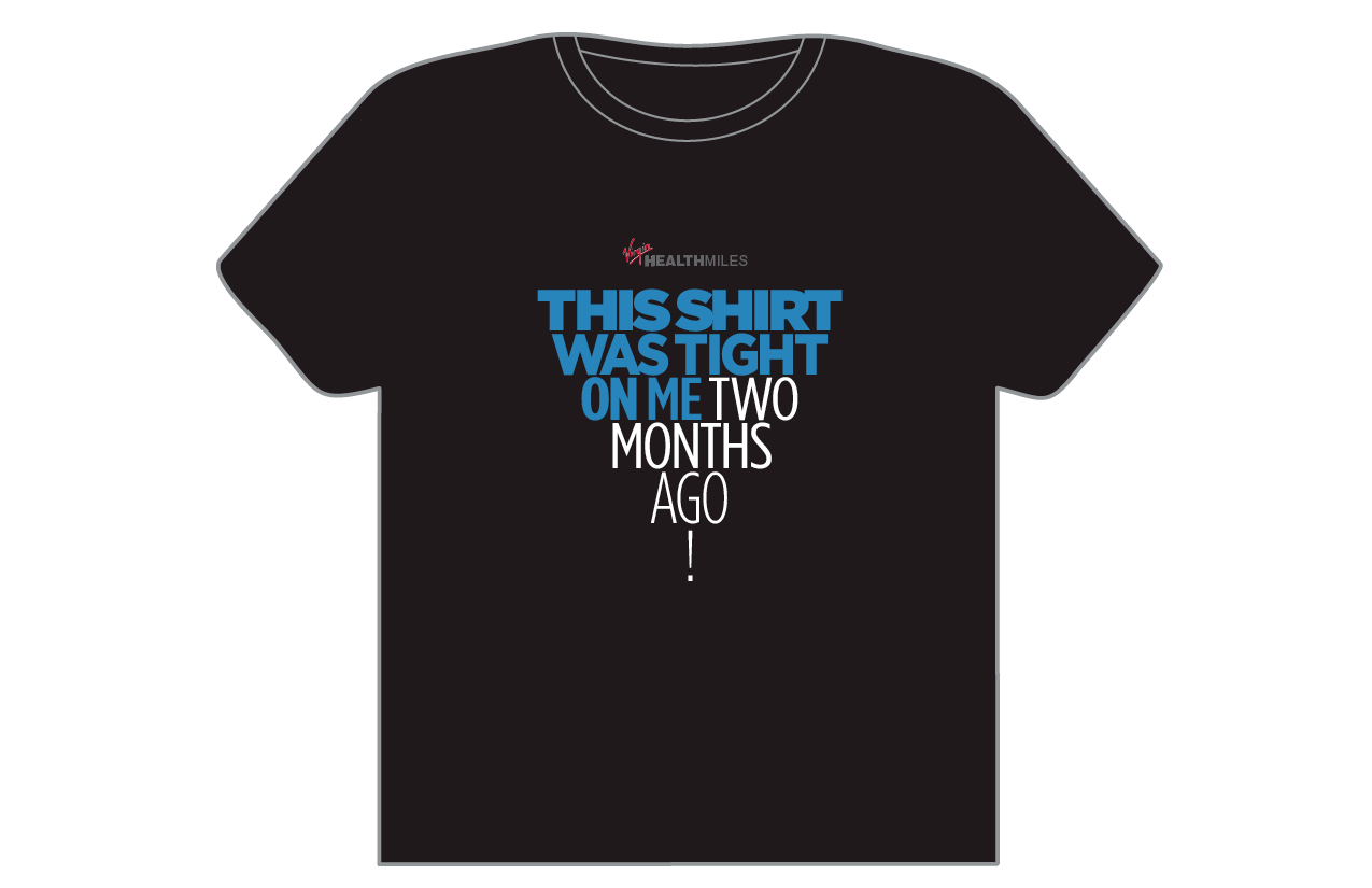 T-shirt Design by Peter Nam for Virgin HealthMiles | Design #1081262