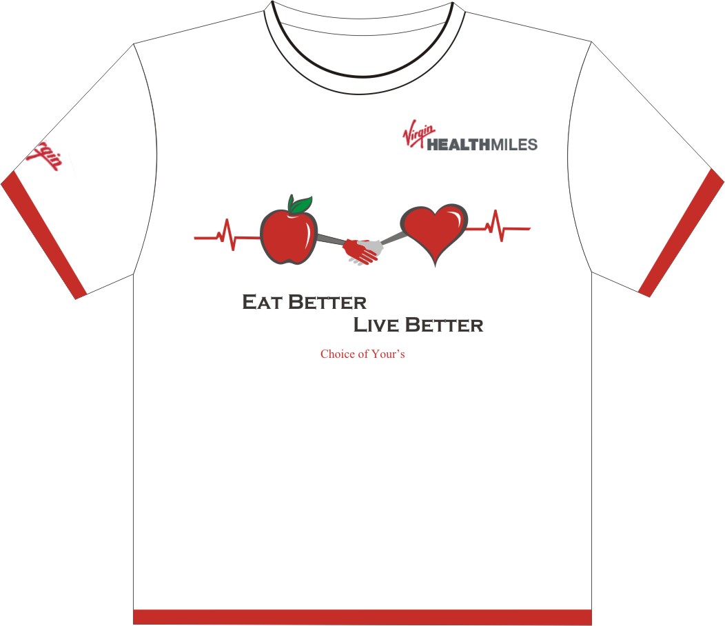 T-shirt Design by Websol for Virgin HealthMiles | Design #1059405