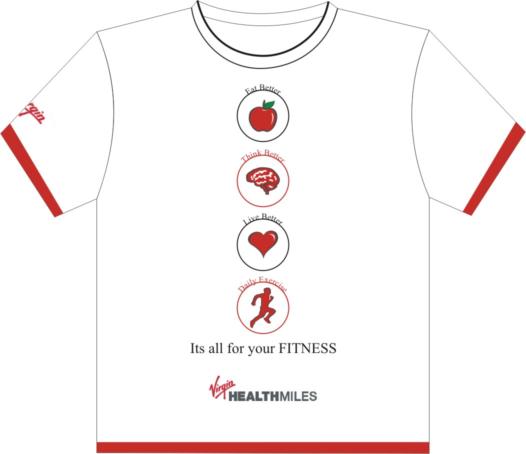 T-shirt Design by Websol for Virgin HealthMiles | Design #1059418