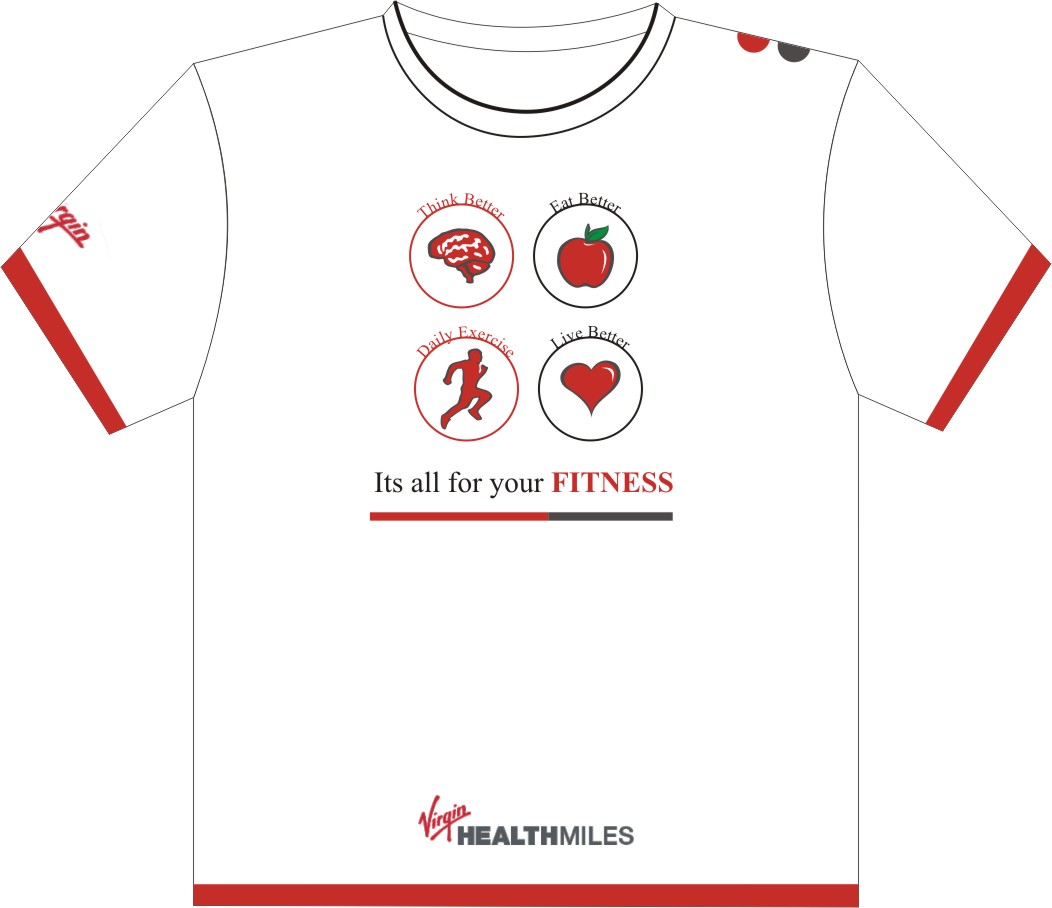 T-shirt Design by Websol for Virgin HealthMiles | Design #1059420