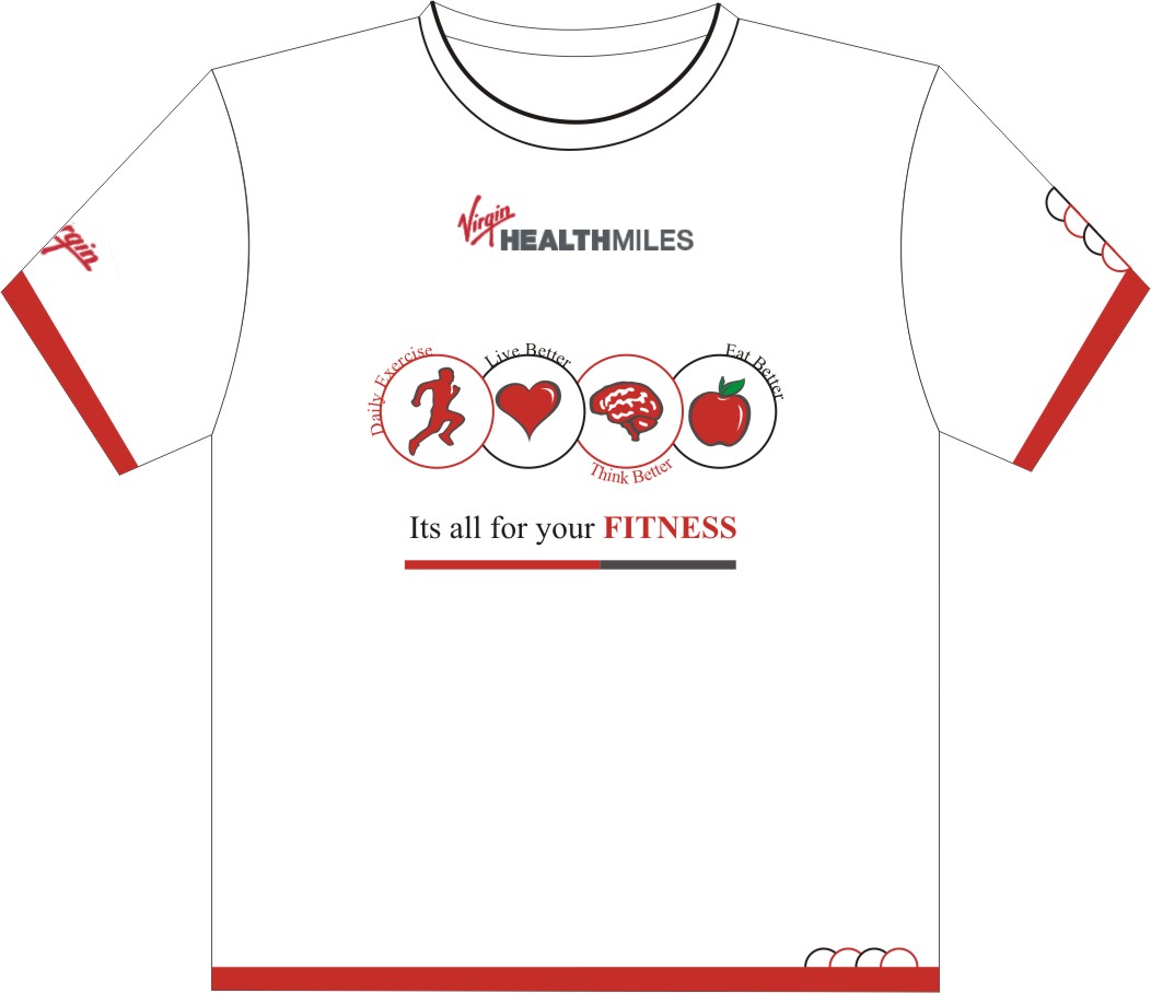 T-shirt Design by Websol for Virgin HealthMiles | Design #1059422