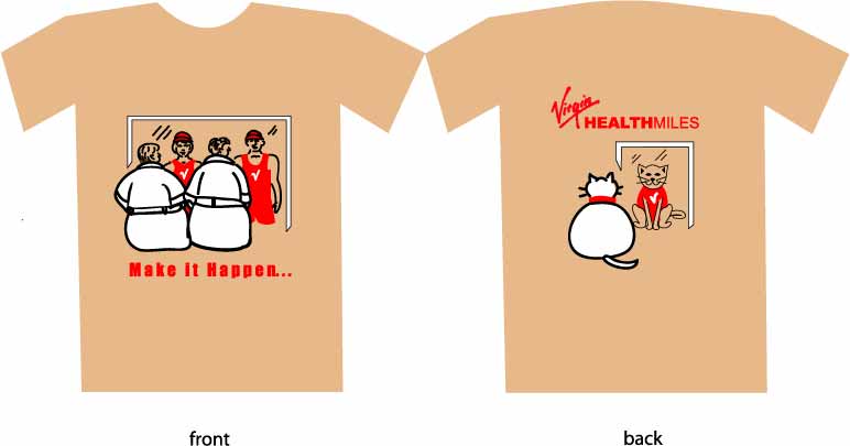 Diseño de Camiseta por purplecrayon para Virgin HealthMiles | Diseño #1053875