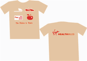 Diseño de Camiseta por purplecrayon para Virgin HealthMiles | Diseño: #1056313