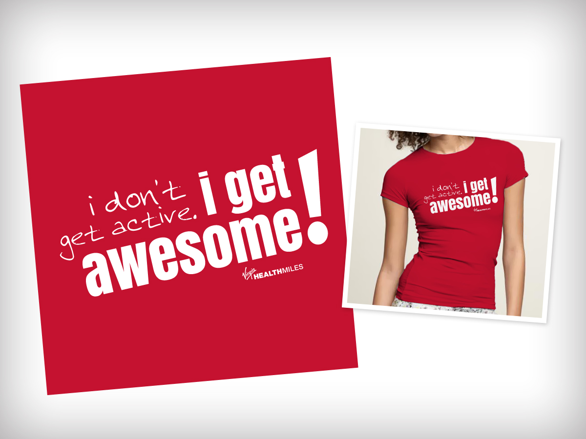 T-shirt Design by ABGraphicDesign for Virgin HealthMiles | Design #1078287