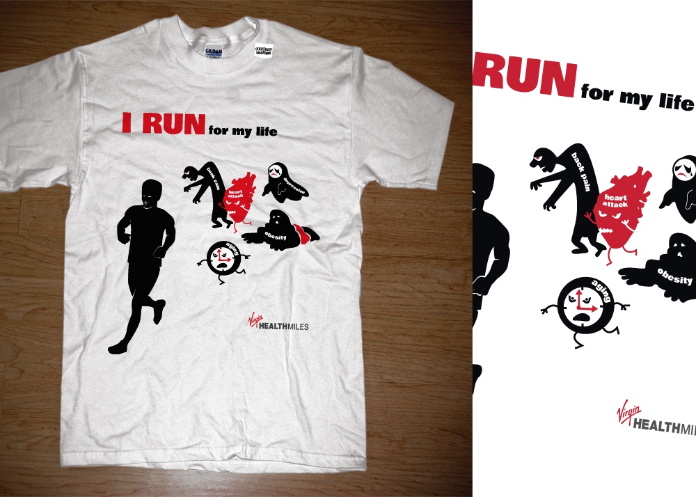 T-shirt Design by MNM for Virgin HealthMiles | Design #1039293