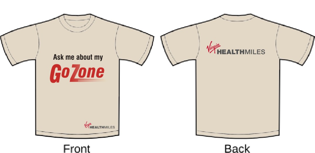 T-shirt Design by Charlotte Pringle for Virgin HealthMiles | Design #1072163