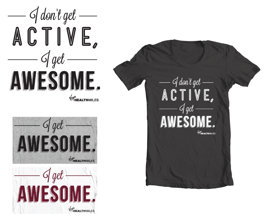 T-shirt Design by Eric Covault for Virgin HealthMiles | Design #1062321