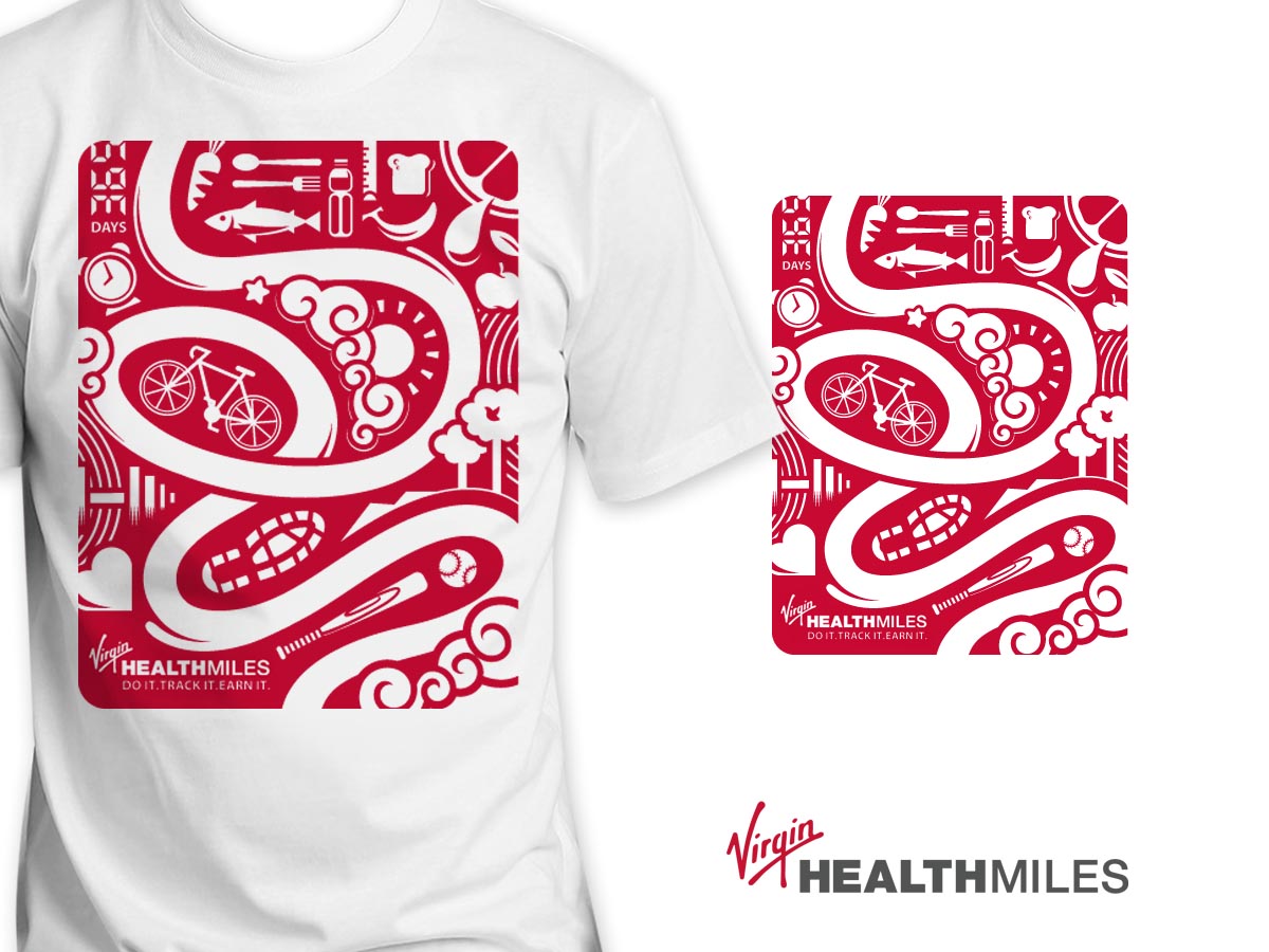 T-shirt Design by ArtTank for Virgin HealthMiles | Design #1063072